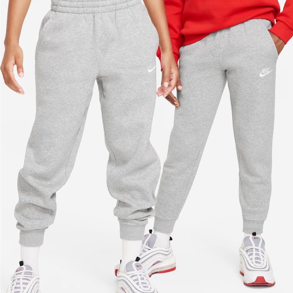 NEW Nike Kids Gray Club Jogger Pants Sweatpants Boys Girls NWOT Small